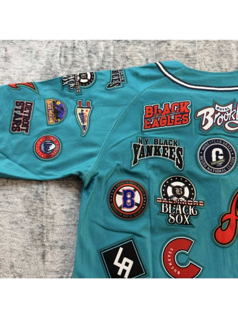 Headgear Classics Negro League Collection Collage Jersey Teal Size L NWT - Picture 8 of 16